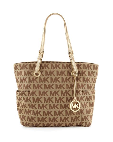 michael kors signature tote|michael kors signature canvas tote.